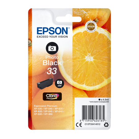 Epson Singlepack Photo Black 33 Claria Premium Ink originální