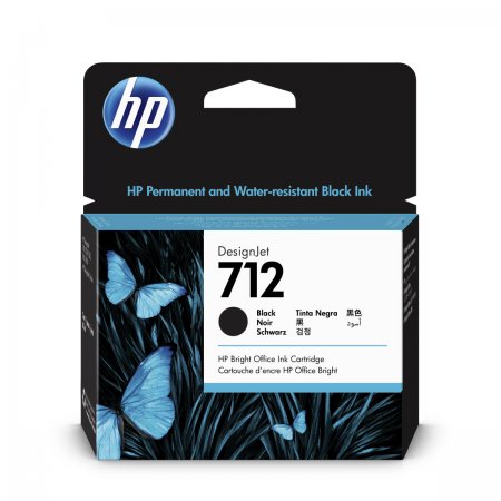 HP 712 Inkoustová náplň černá (80ml); 3ED71A originál