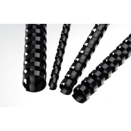 Kroužkový hřbet černý plast pro vazbu 32 mm, do 280 listů, 50ks  