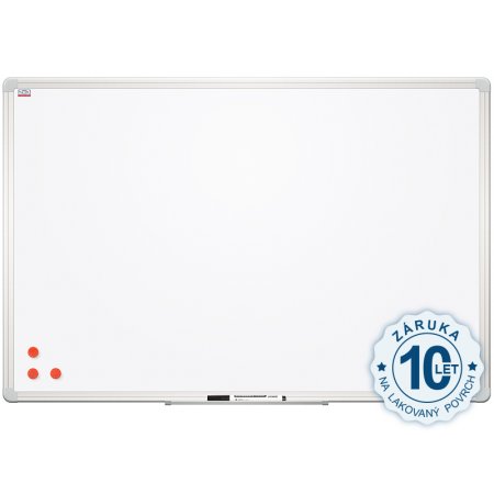 Bílá magnetická tabule Premium 180x120cm, prémiový Alu rám a konstrukce desky, obr. 1