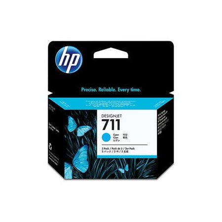HP no 711 - azurová ink. kazeta -3 pack, CZ134A originální