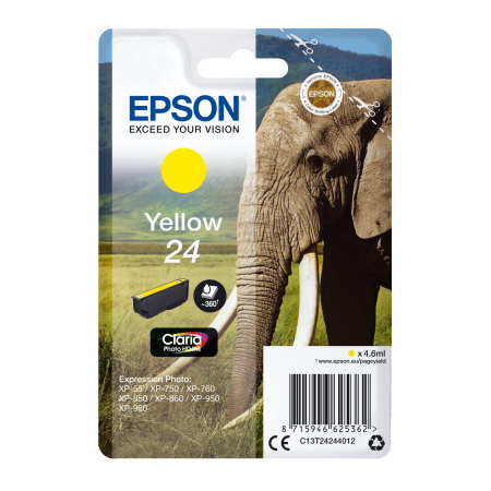 Epson Singlepack Yellow 24 Claria Photo HD Ink originální