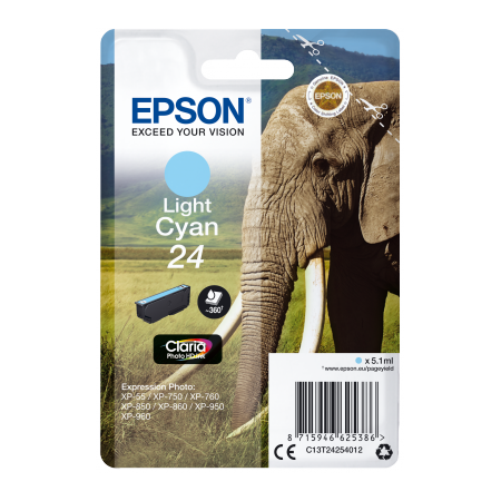 Epson Singlepack Light Cyan 24 Claria Photo HD Ink originální