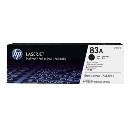 HP tisková kazeta černá, CF283AD - 2 pack originální