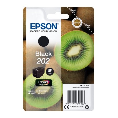 EPSON ink černá 202 Premium-singlepack 6,9ml,stand originální