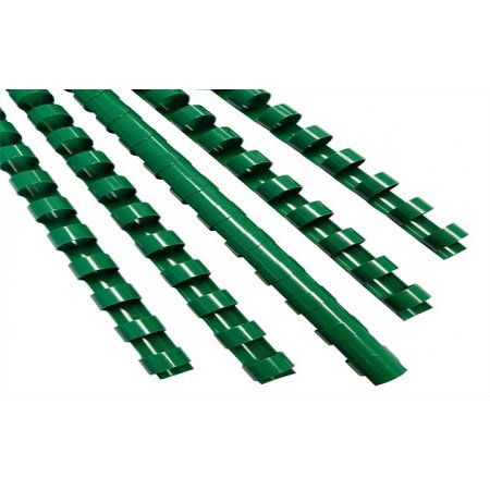 Kroužkový hřbet zelený plast pro vazbu 8 mm, 21-40 listů, 100ks, obr. 1