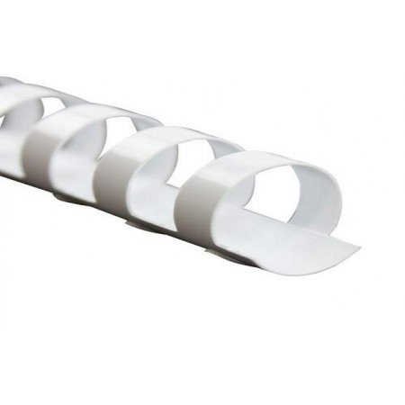 Kroužkový hřbet bílý plast pro vazbu 6 mm, až 20 listů, 100ks , obr. 1