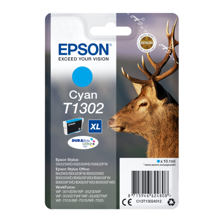 Epson Singlepack Cyan T1302 DURABrite Ultra Ink originální