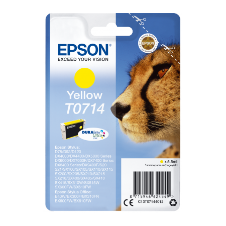 Epson Singlepack Yellow T0714 DURABrite Ultra Ink originální