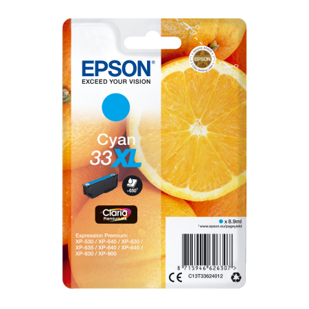 Epson Singlepack Cyan 33XL Claria Premium Ink originální