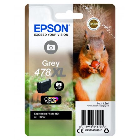Epson Singlepack Grey 478XL Claria Photo HD Ink originální
