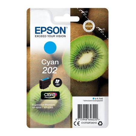 EPSON Cyan 202 Claria Premium Ink ax 4,1ml originální