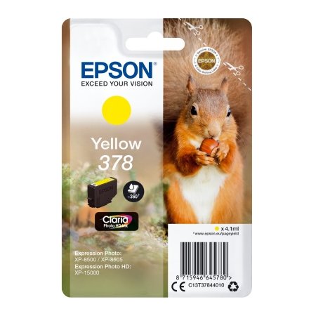 EPSON Singlepack Yellow 378 Claria Photo HD ink originální