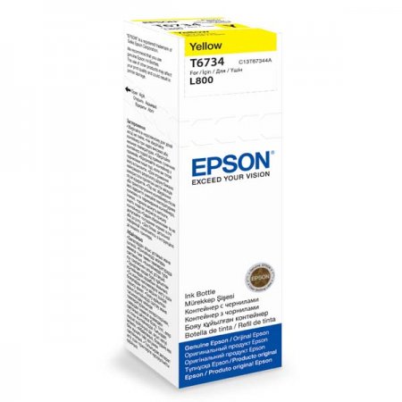 Epson T6734 Yellow ink 70ml  pro L800 originální