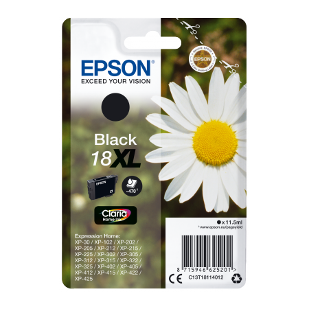Epson Singlepack Black 18XL Claria Home Ink originální