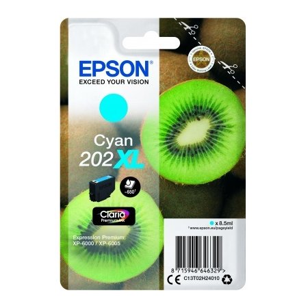 EPSON singlepack,Cyan 202XL,Premium Ink,XL originální