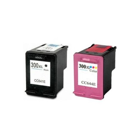 HP 300XL černá + tříbarevná - renovovaná sada 2 kazet s XL náplní