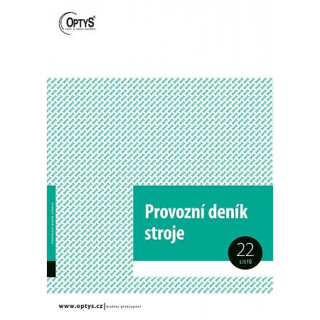 Provozní deník stroje A4, obr. 1