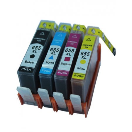 HP CZ109A + CZ110A + CZ111A + CZ112A - kompatibilní sada cartridge s hp 655 všechny barvy