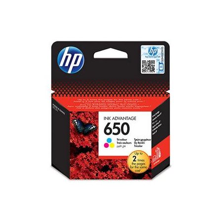 HP 650 tříbarevná inkoustová kazeta, CZ102AE, 5ml originální