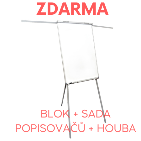 Flipchart ARTA YSA s rameny, blok, popisovače a houba, obr. 1