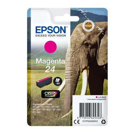 Epson Singlepack Magenta 24 Claria Photo HD Ink originální
