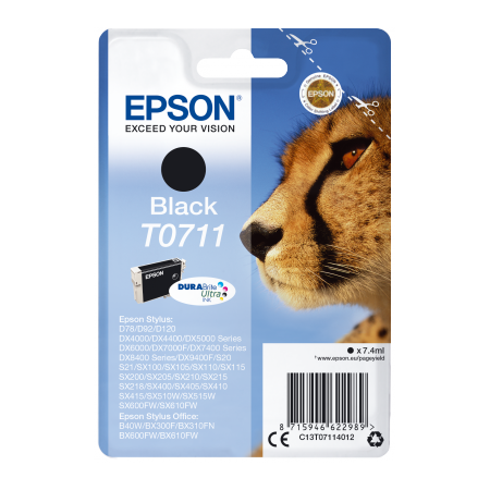 Epson Singlepack Black T0711 DURABrite Ultra Ink originální