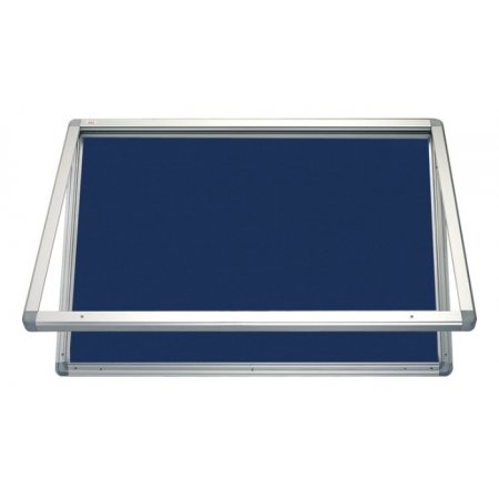 Venkovní horizontální vitrína 101x75 cm (9xA4), voděodolný ALU rám, výplň modrý filc, obr. 1