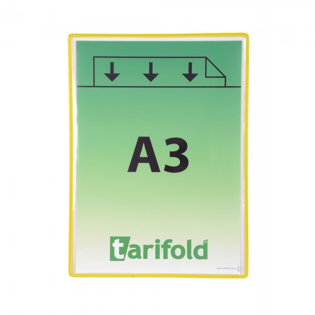 ochranné kapsy samolepicí, A3, otevřené na krátké straně, nepermanentní, žluté - 5 ks