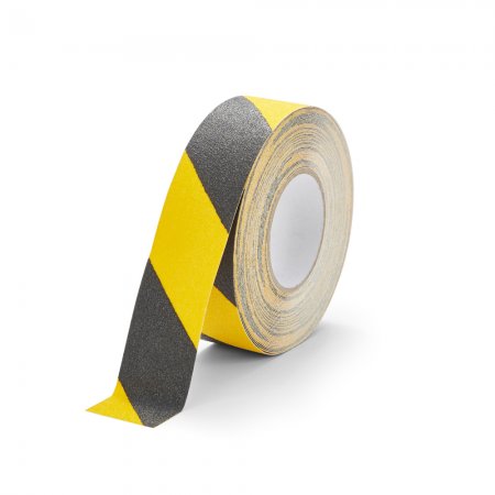 protiskluzová samolepicí páska, 50 mm x 18,3 m, PVC, černožlutá