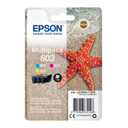 Epson multipack 3-colours 603, Cyan, Magenta, Yellow originální