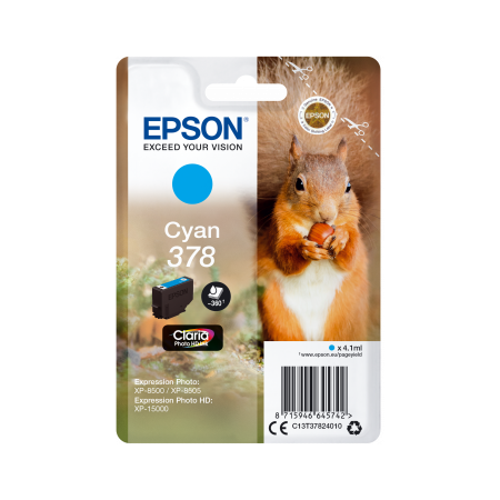 Epson Singlepack Cyan 378 Claria Photo HD Ink originální