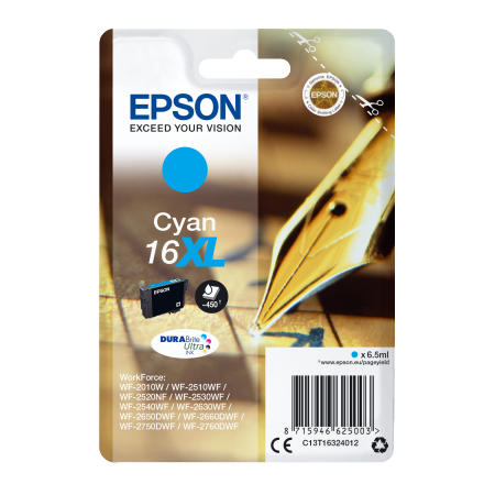 Epson Singlepack Cyan 16XL DURABrite Ultra Ink originální