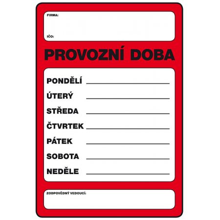 Prodejní a provozní doba