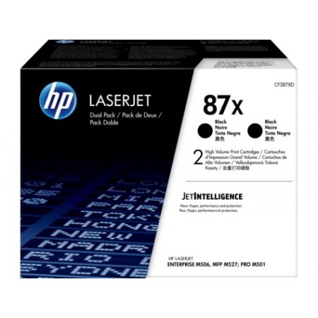 HP 87X černý toner velký - 2 pack, CF287XD originální