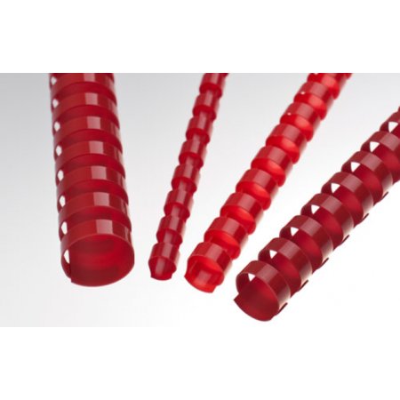 Kroužkový hřbet červený plast pro vazbu 6 mm, až 20 listů, 100ks , obr. 1