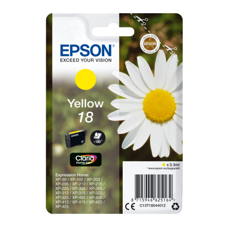 Epson Singlepack Yellow 18 Claria Home Ink originální
