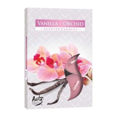 Vonná čajová svíčka Vanilla Orchid 6 ks v krabičce