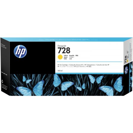 HP no 728 300-ml žlutá ink. kazeta originální