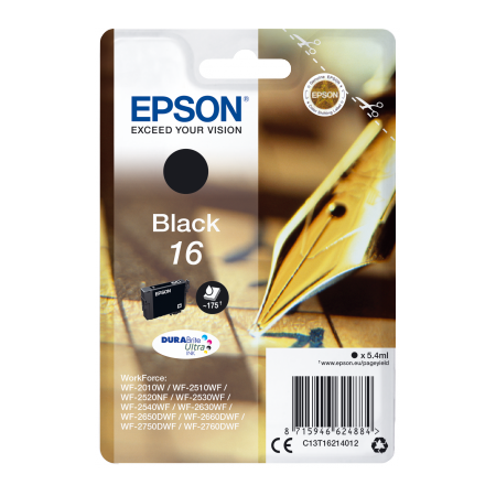 Epson Singlepack Black 16 DURABrite Ultra Ink originální