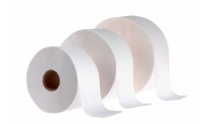 Toaletní papír Jumbo 19 cm, 2 vrstvý bílý