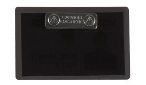 jmenovka samolaminovací, s magnetem, se štítky, PP, 66x100 mm, černá - 25 ks