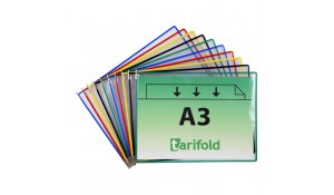 kapsy s úchyty, A3 na šířku, otevřené shora, mix barev - 10 ks