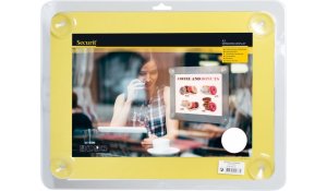 Informační rámeček na sklo A3, žlutý