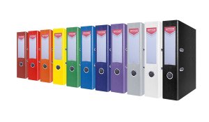 Pákový pořadač A4 Office 50 mm červený, polypropylenový otíratelný povrch 