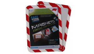 Magneto kapsa A4 bezpečnostní samolepící, červeno-bílá, 2ks 