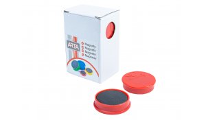Magnety ARTA průměr 30mm, červené (10ks v balení)
