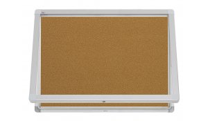 Venkovní horizontální vitrína 70x53 cm (4xA4), voděodolný ALU rám, korkový vnitřek