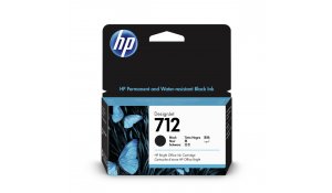 HP 712 Inkoustová náplň černá (38ml); 3ED70A originál