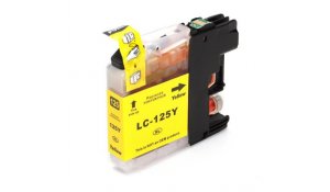 Brother LC125XL Y - kompatibilní cartridge žlutá, XL kapacita s novým čipem 